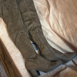 Natural Soul Taupe Over-the-Knee Boots